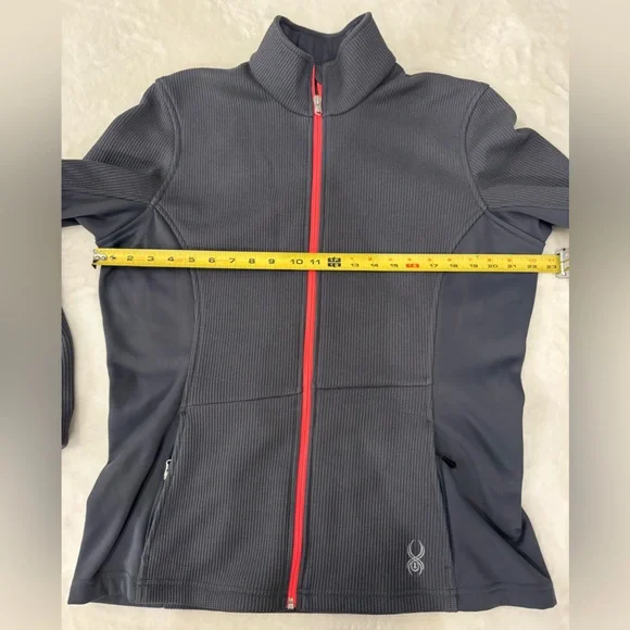 Spyder Core Gray & Hot Pink Zip Front Fleece Lined Jacket- size XL - Picture 10 of 16